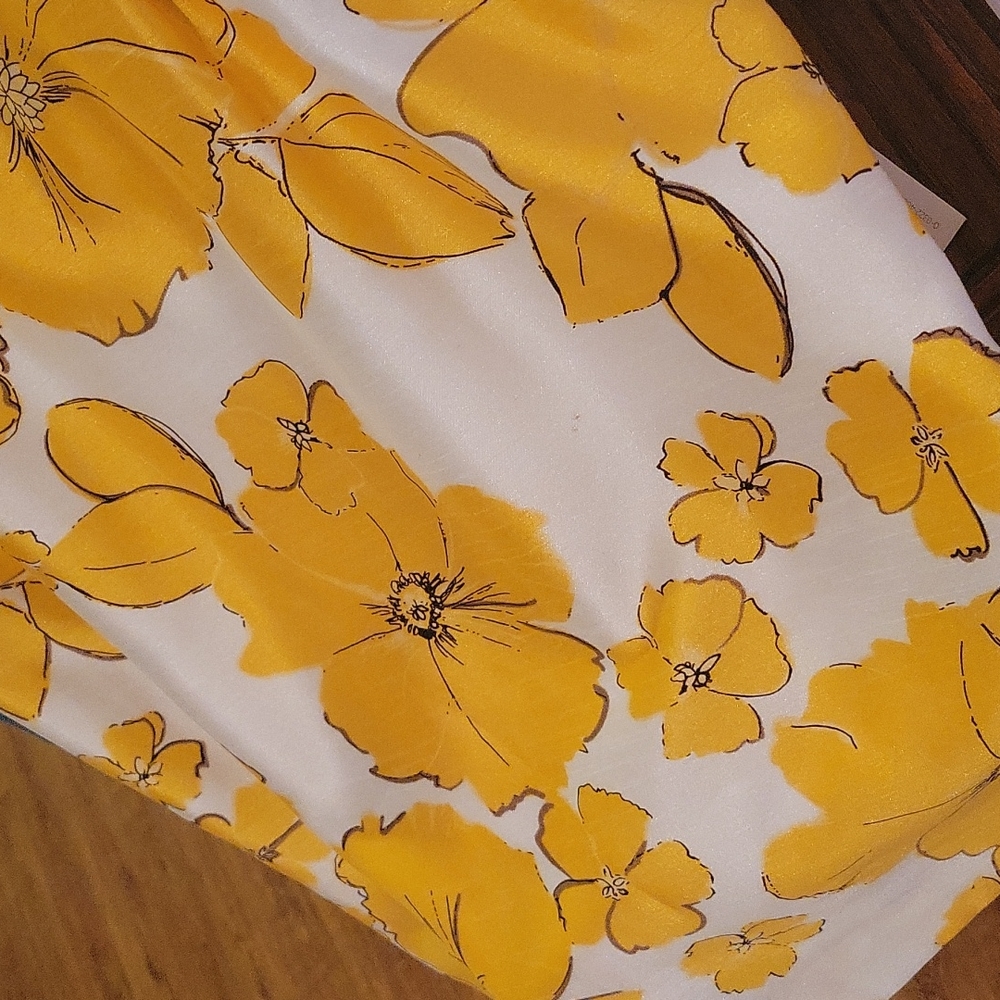 Jessica Howard Yellow and White Floral Ruffle Sheath Dress - Picture 12 of 16